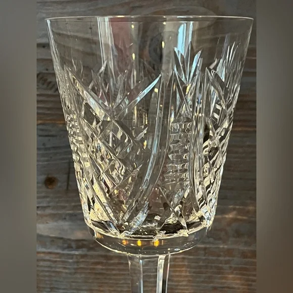 2 Waterford Water Goblets Crystal Clare (Cut) Pattern